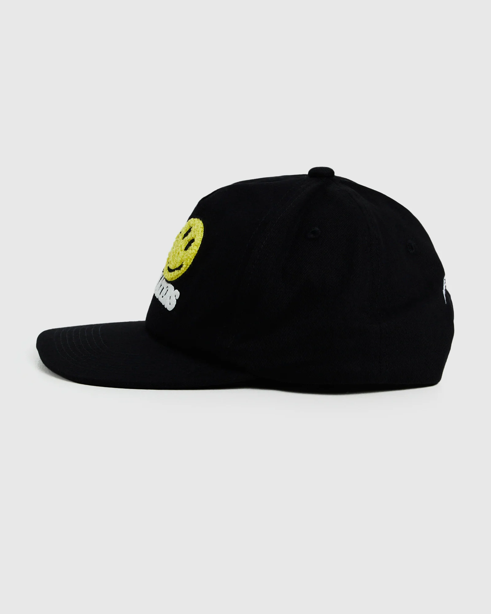 Smiley Haters 5 Panel Hat Vintage Black - Image 4