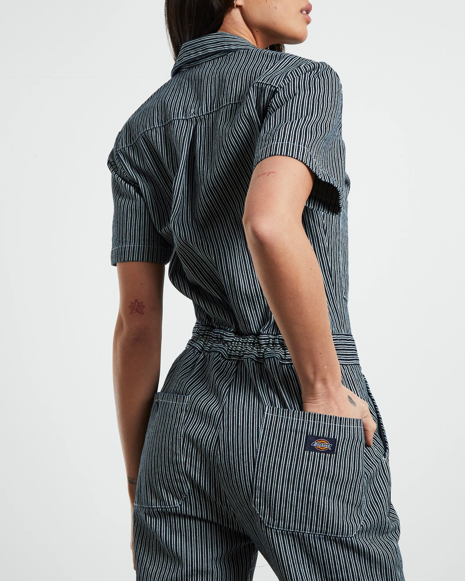 Smithville Denim Jumpsuit Hickory Stripe - Image 6