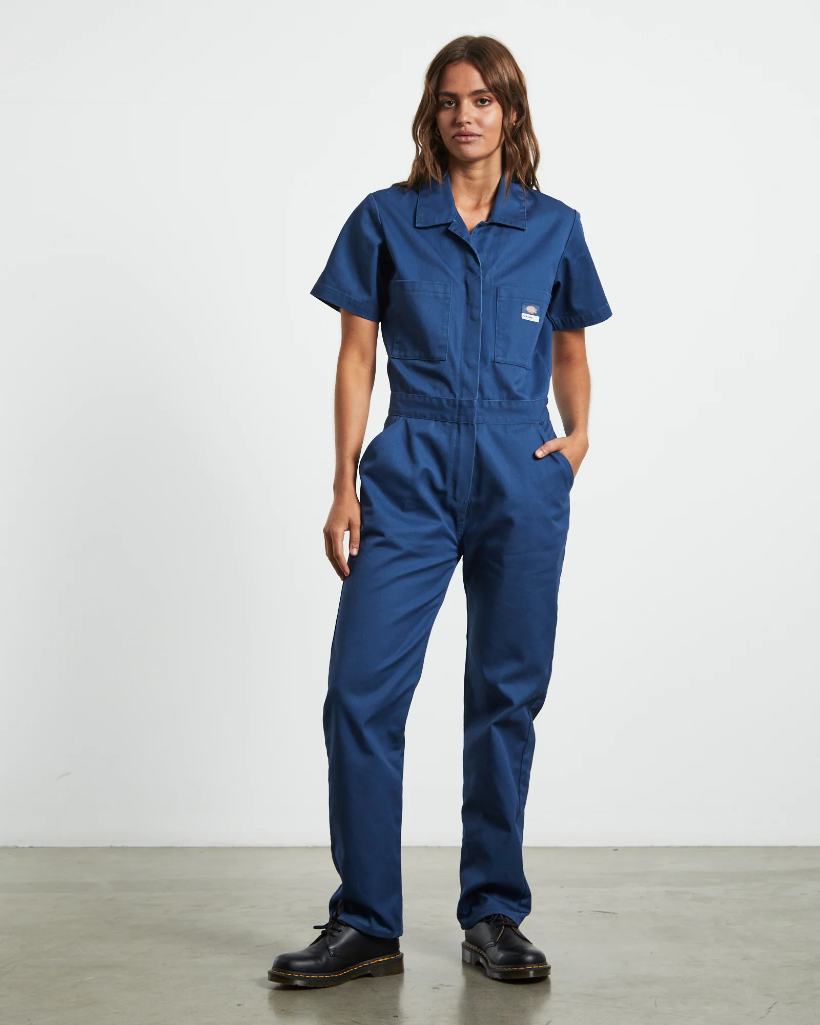 Smithville Short Sleeve Coveralls in Dark Denim - Image 2