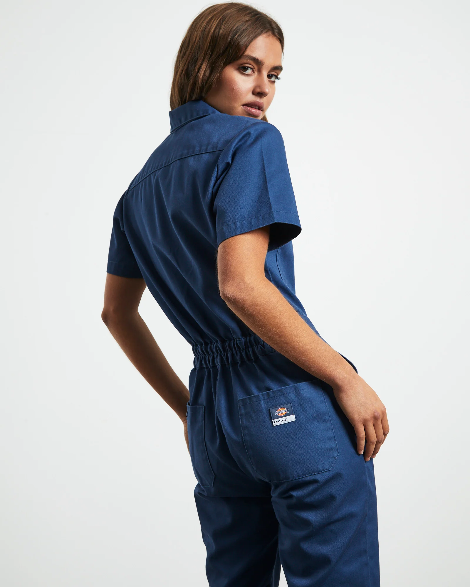 Smithville Short Sleeve Coveralls in Dark Denim - Image 3