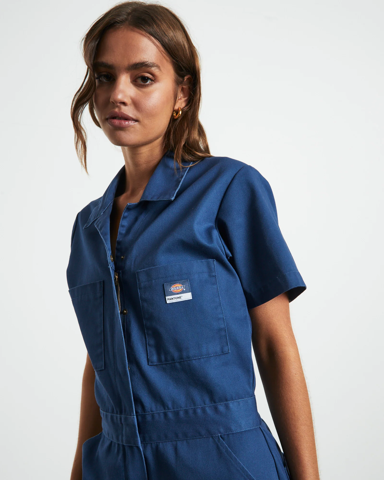 Smithville Short Sleeve Coveralls in Dark Denim - Image 4