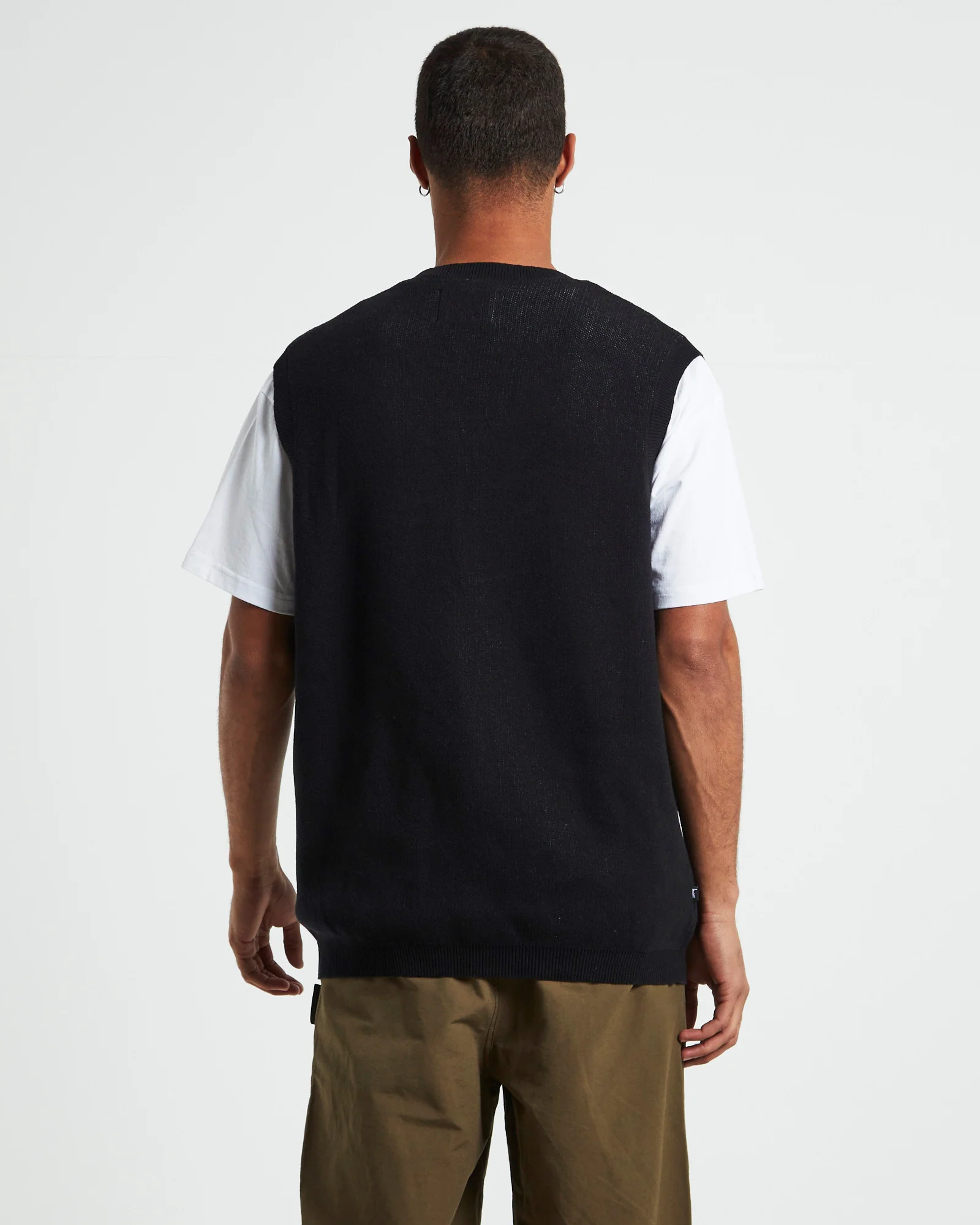Smooth Stock Knit Vest Black - Image 2