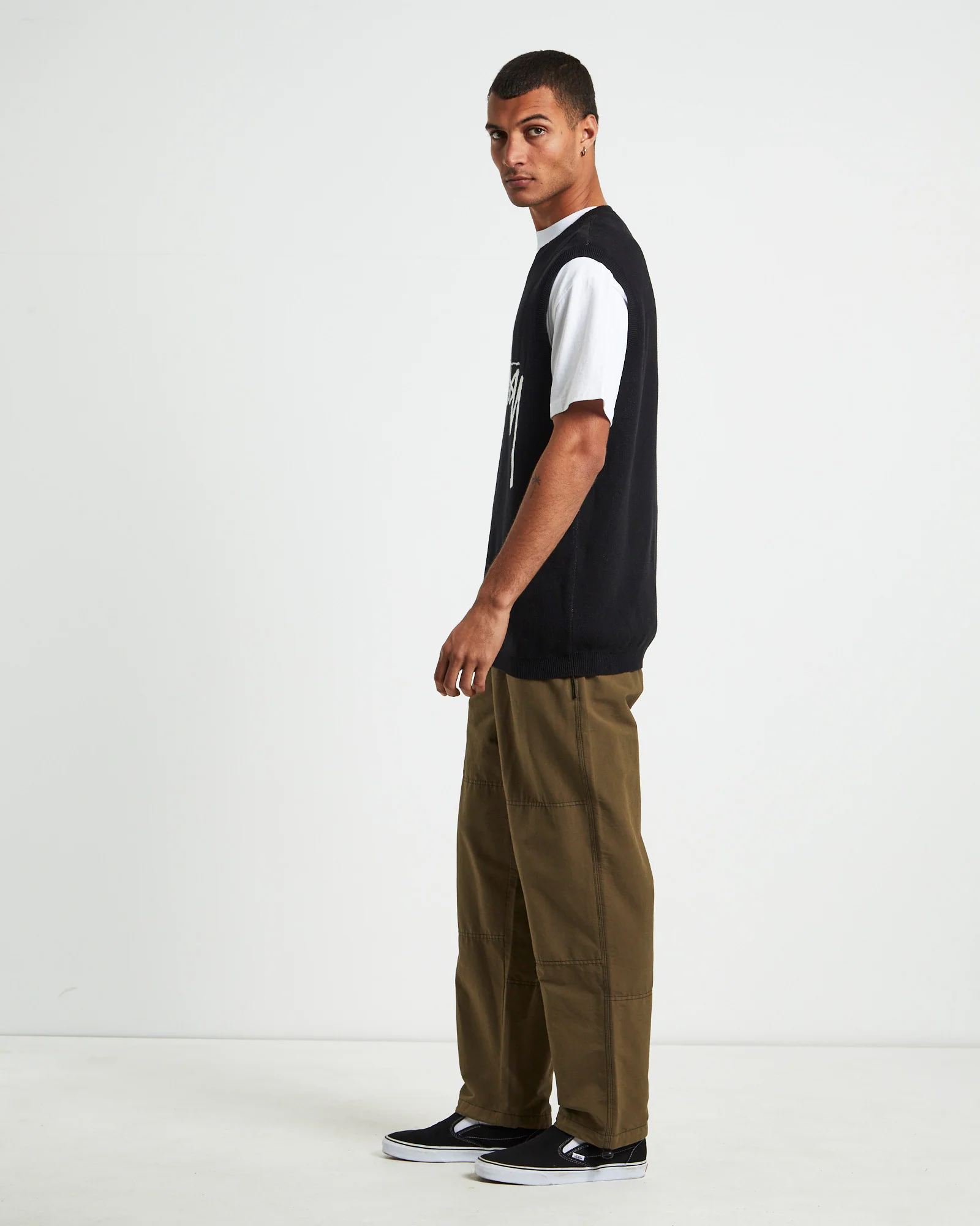 Smooth Stock Knit Vest Black - Image 4