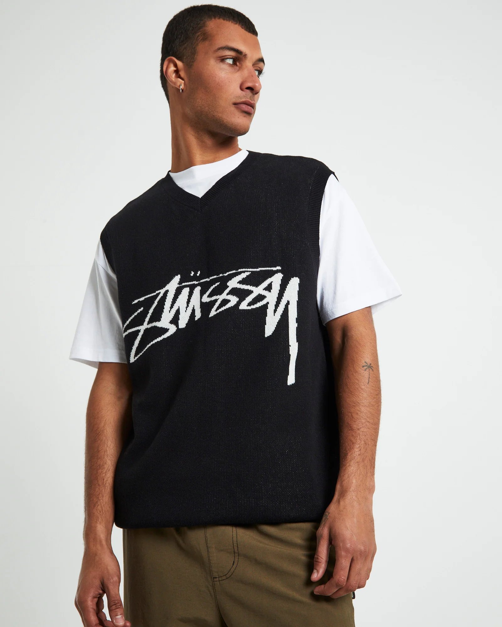 Smooth Stock Knit Vest Black - Image 5