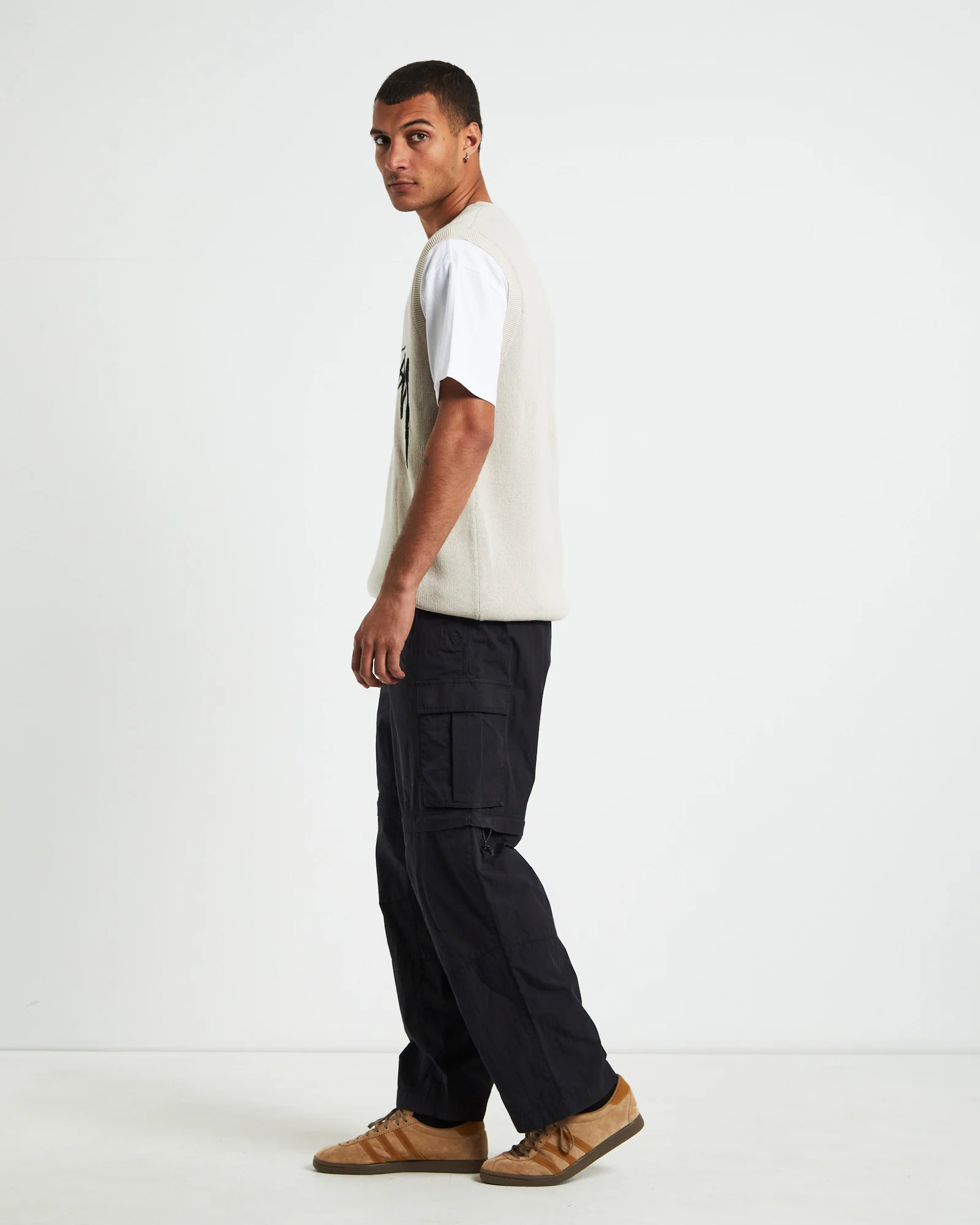 Smooth Stock Knit Vest Cream - Image 4