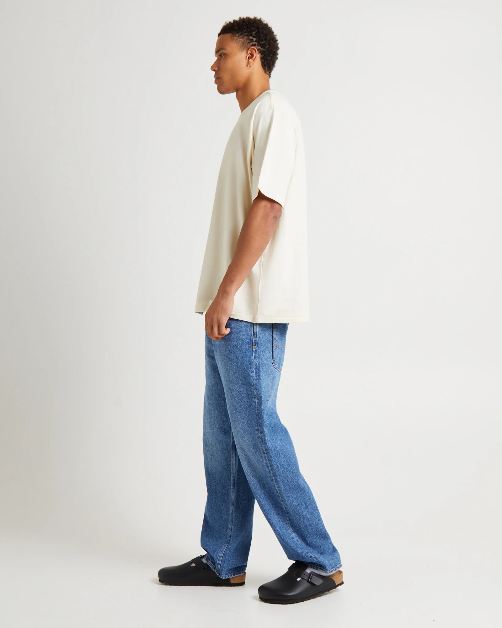 Snake Charm Slacker T-Shirt Ecru - Image 4