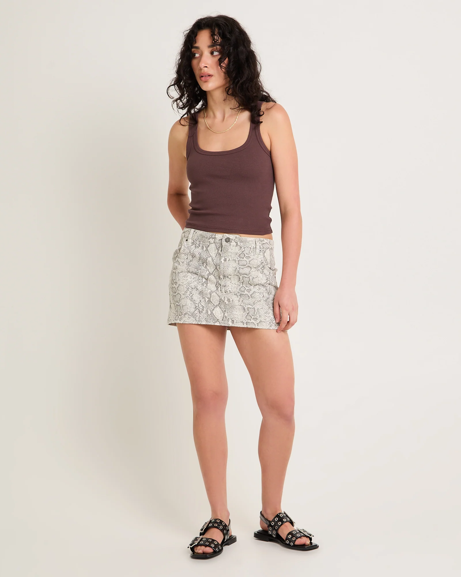 Snake Denim Skirt - Image 3
