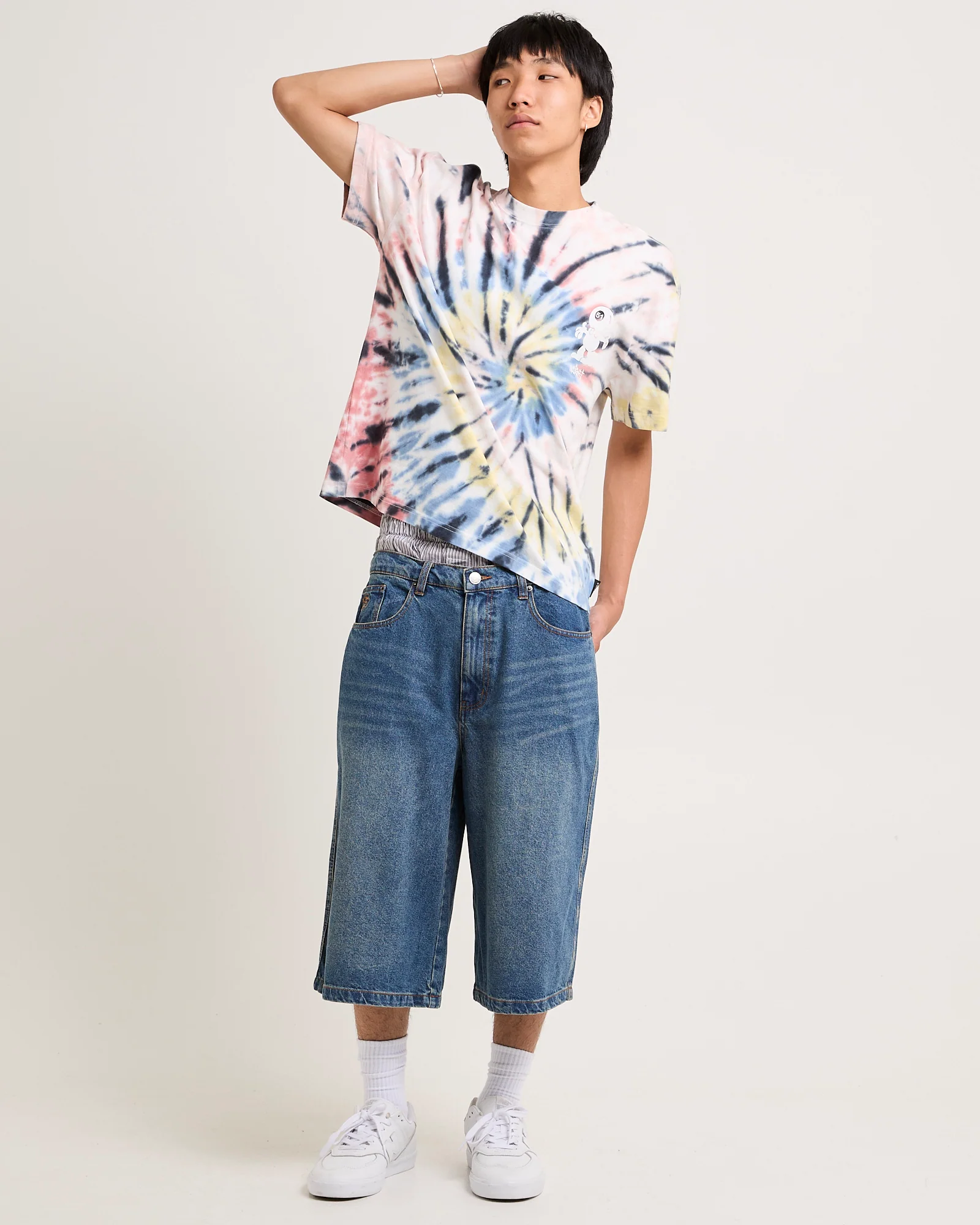 Snooker Tie Dye Cropped T-Shirt - Image 3