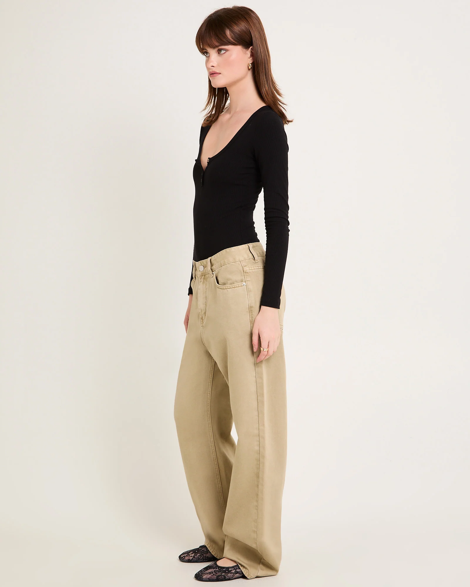 Soft Knit Rib Button Bodysuit - Image 4