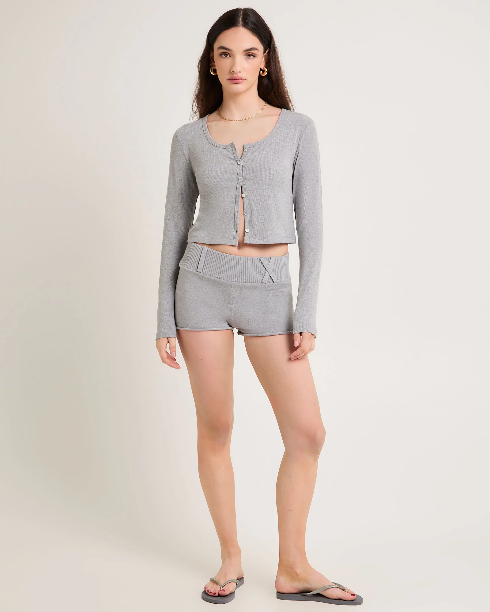 Soft Knit Rib Cardigan - Image 3