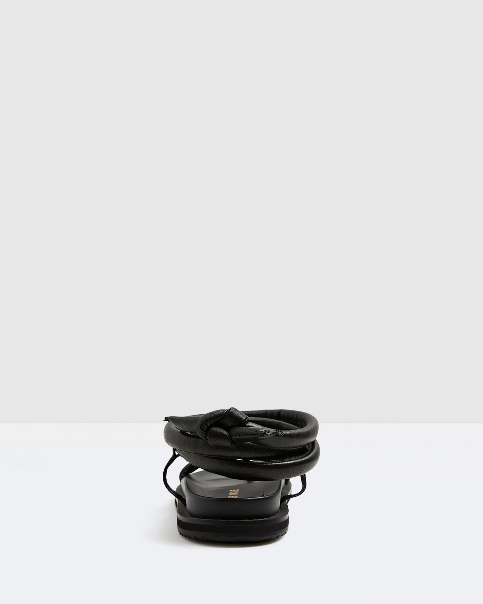 Soki Leather Sandals Black - Image 3