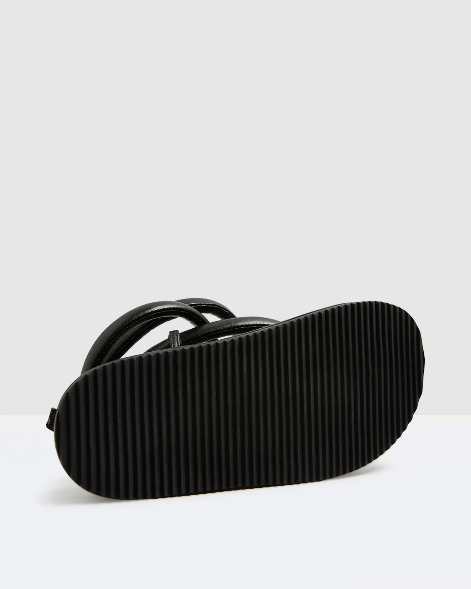 Soki Leather Sandals Black - Image 5