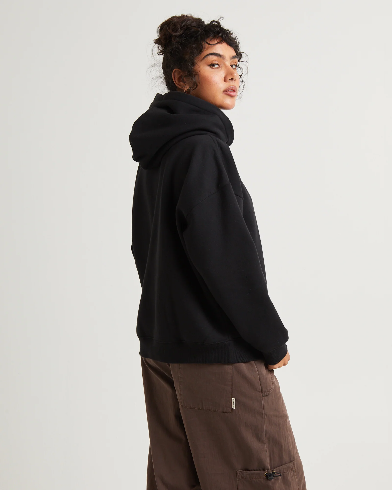 Solar Fleece Hoodie Black - Image 2