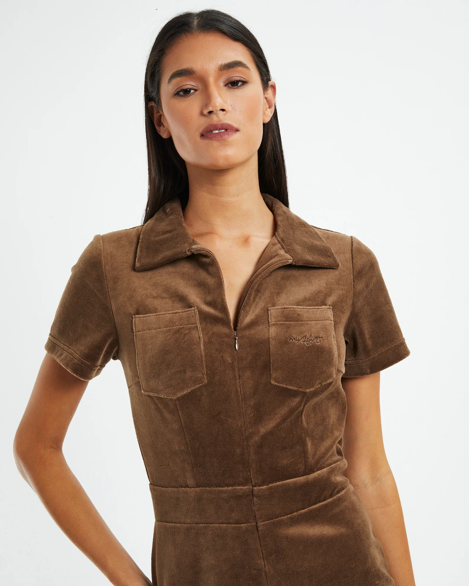 Soleil Playsuit Chocolate Brown - Image 5