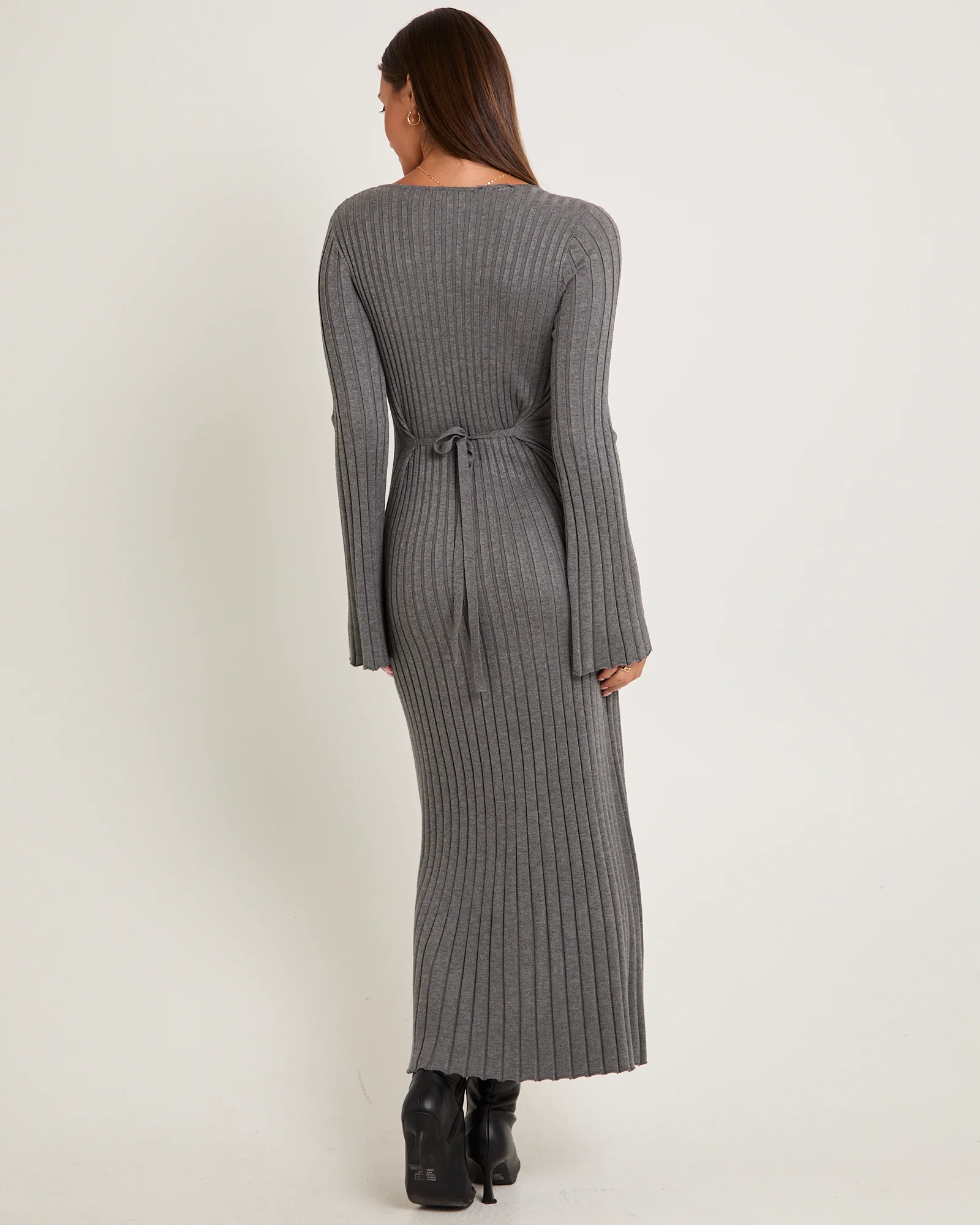 Sophie Long Sleeve Rib Knit Dress - Image 2
