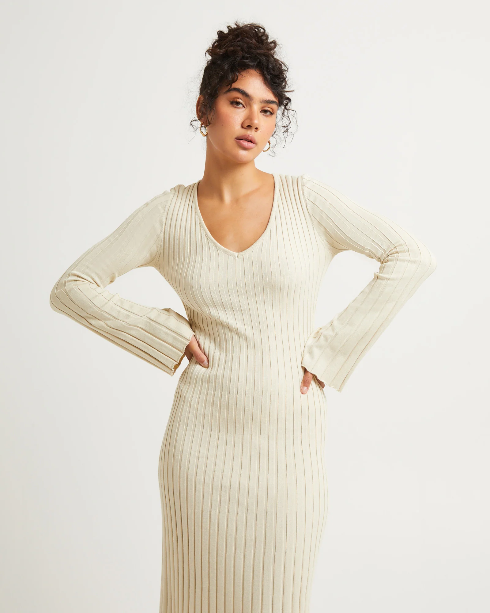 Sophie Long Sleeve Rib Knit Dress - Image 4