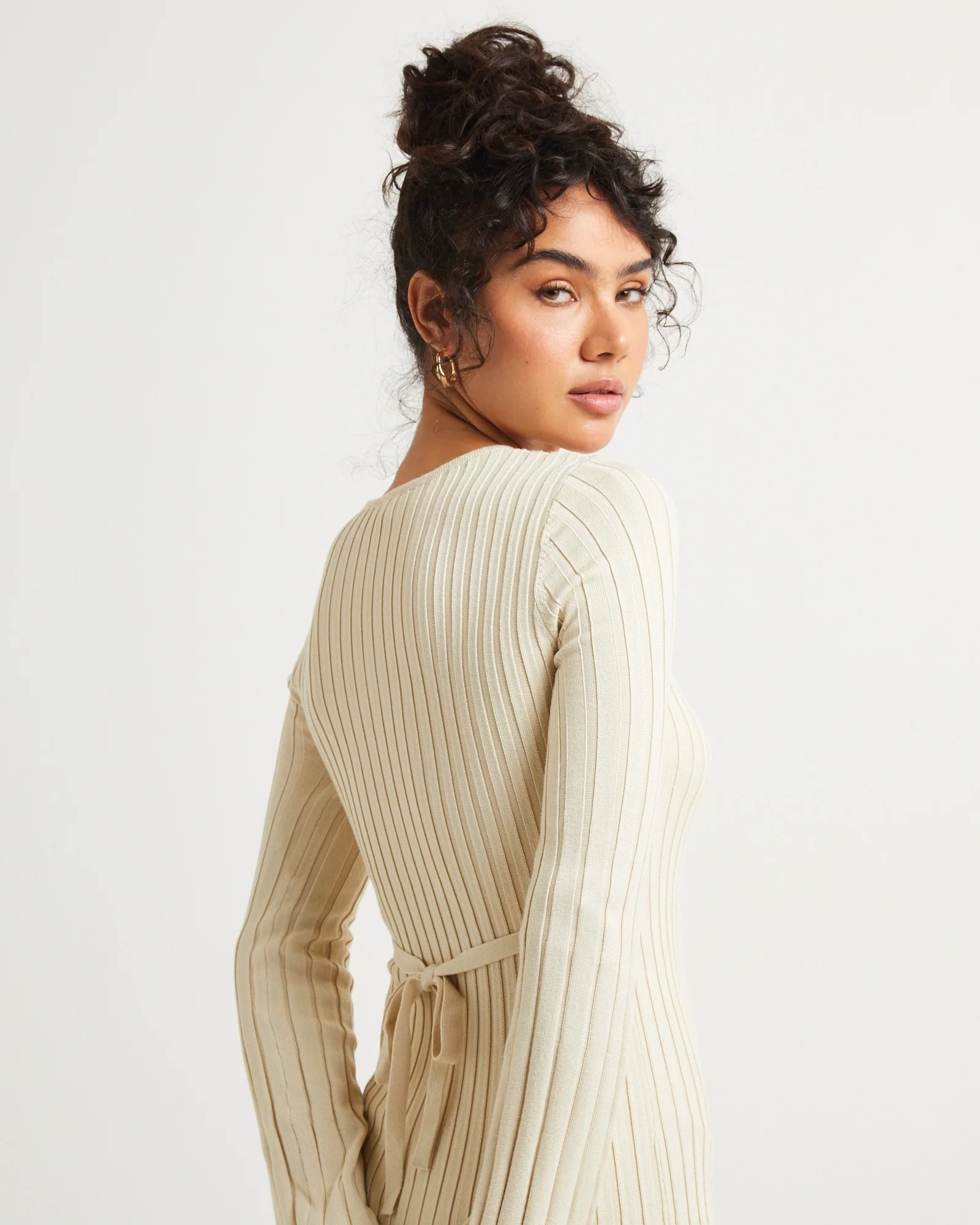 Sophie Long Sleeve Rib Knit Dress - Image 5