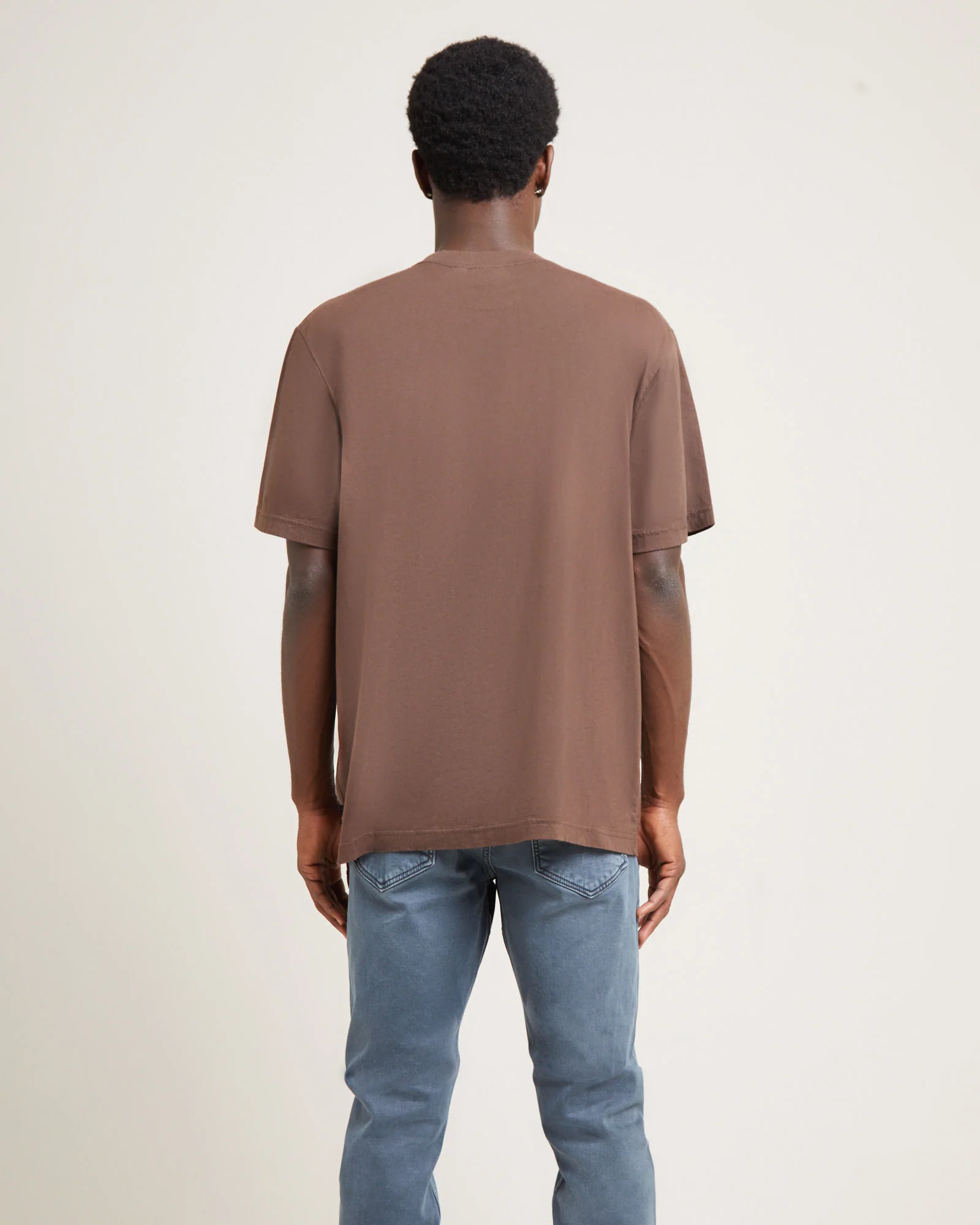 Space Recycled Retro Fit Short Sleeve T-Shirt Coffee - Image 2