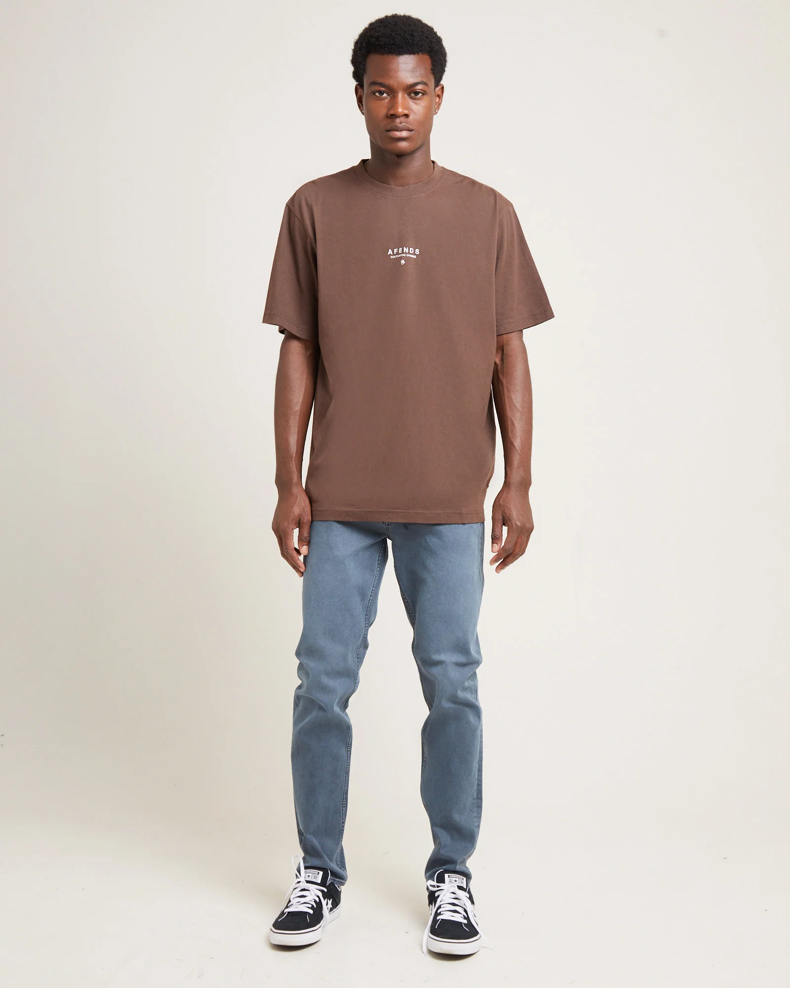 Space Recycled Retro Fit Short Sleeve T-Shirt Coffee - Image 3
