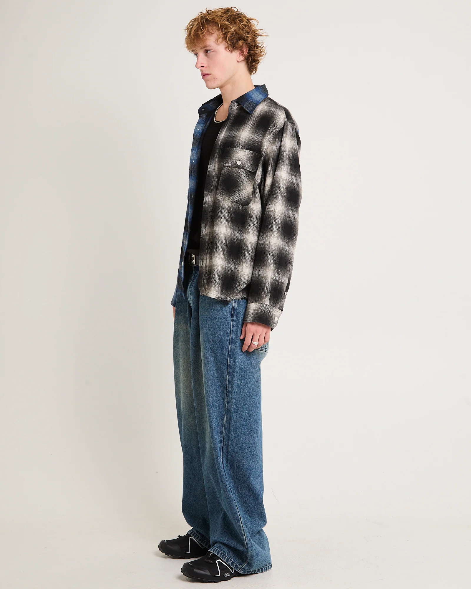 Split Flannel Long Sleeve Shirt - Image 5