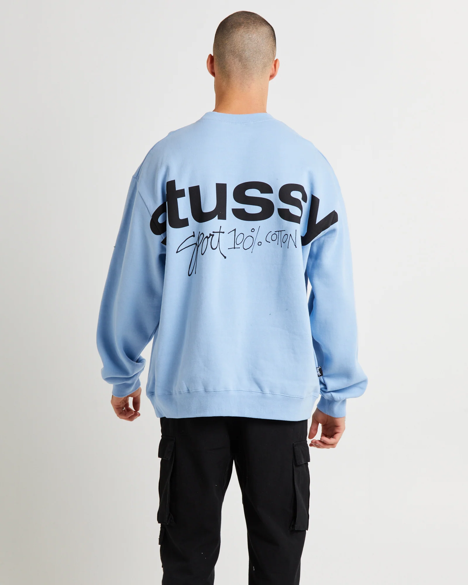 Sport 100 Fleece Crew Sweater Powder Blue - Image 2