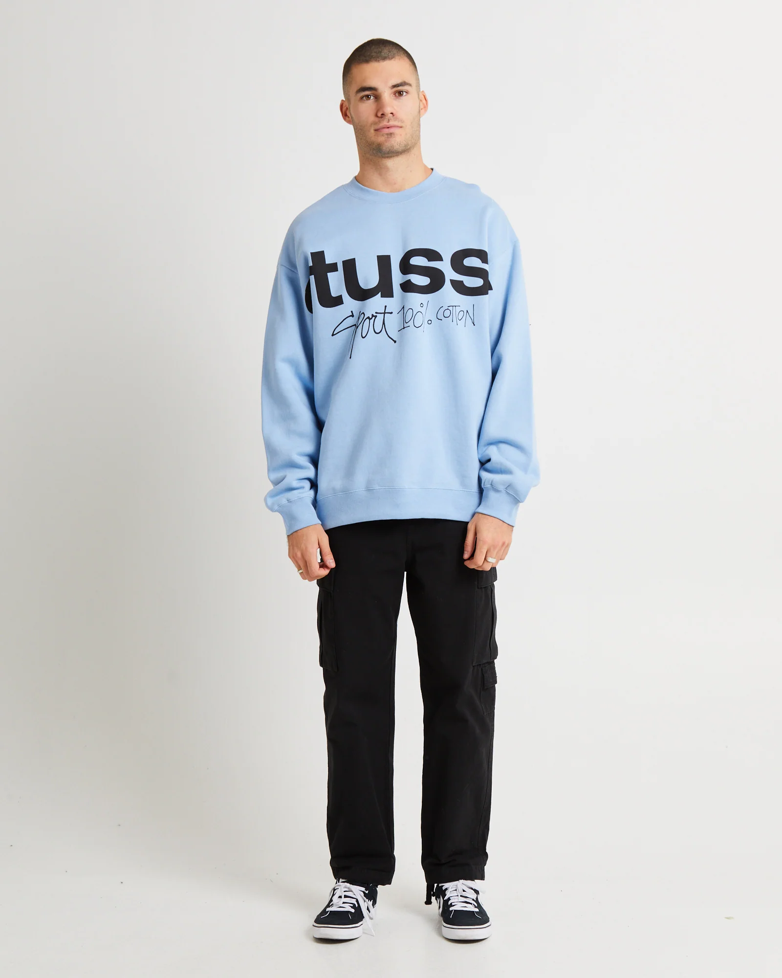 Sport 100 Fleece Crew Sweater Powder Blue - Image 3
