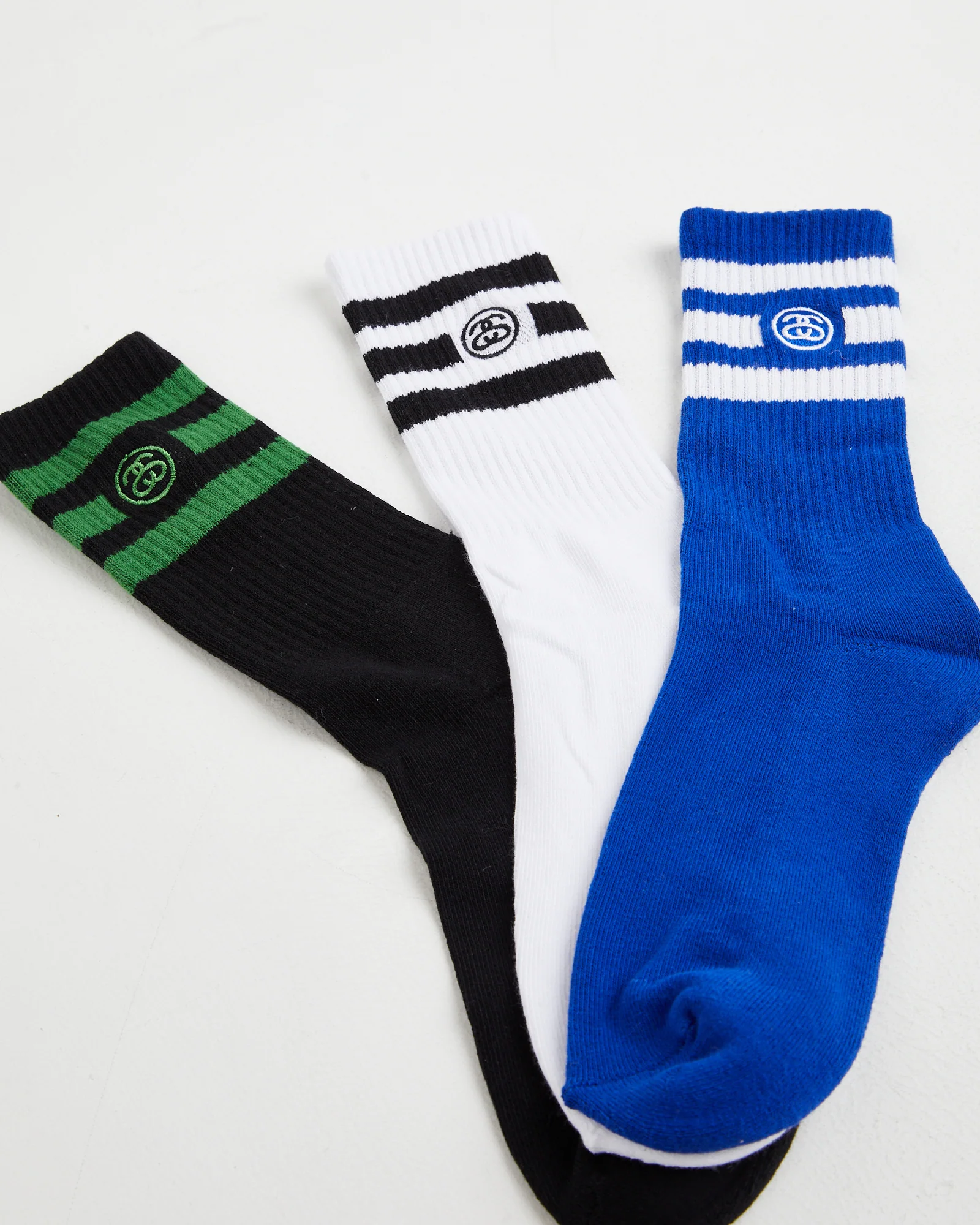 SS Link Stripe Socks 3 Pack in Assorted - Image 2