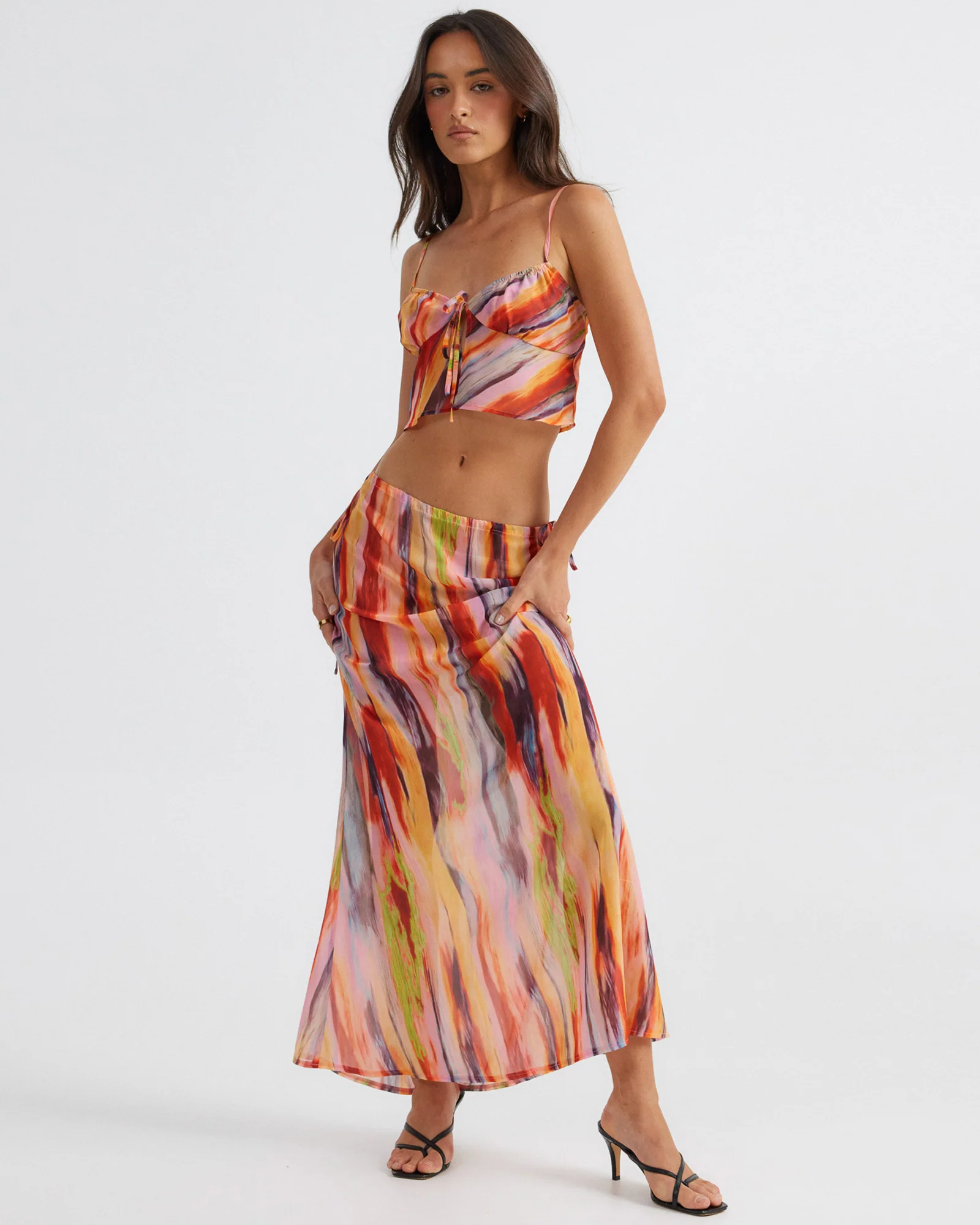St Barts Maxi Skirt in Multi - Image 3