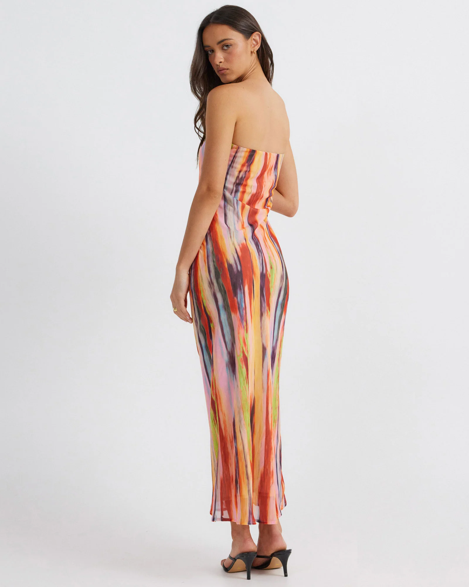 St Barts Strapless Maxi Dress in Multi - Image 2