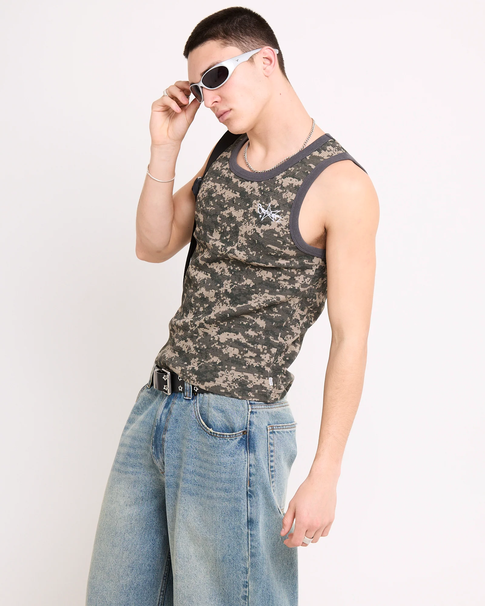 Starboy Camo Waffle Singlet - Image 4