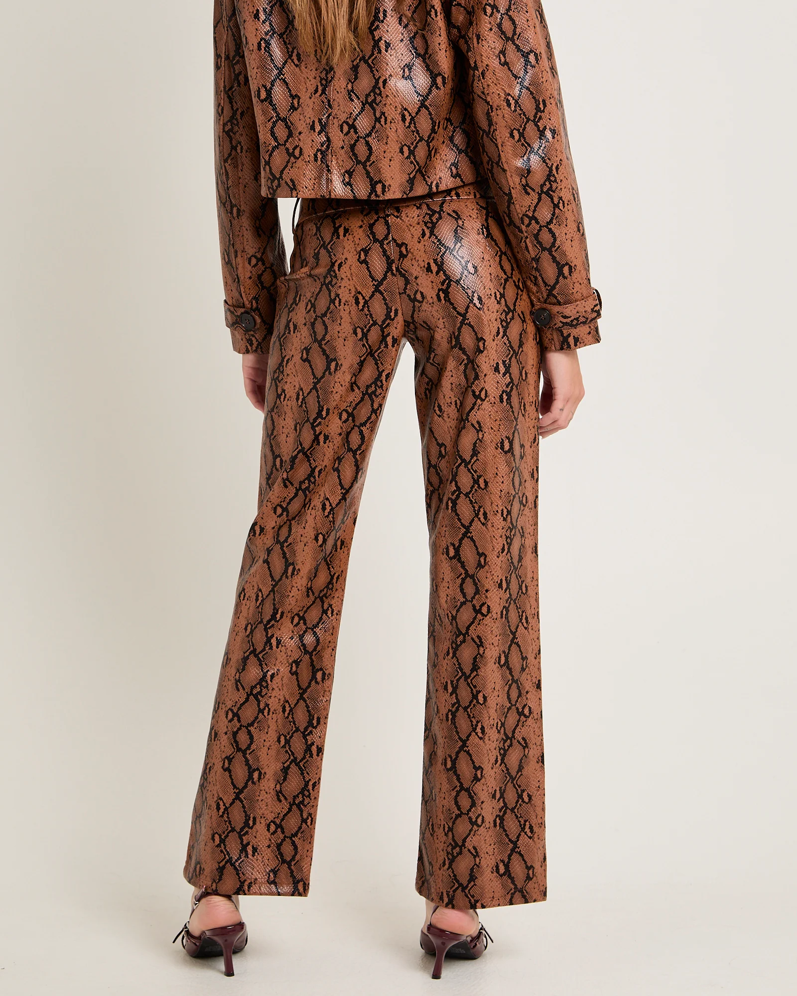 Stassy Snake Faux Leather Pants - Image 2
