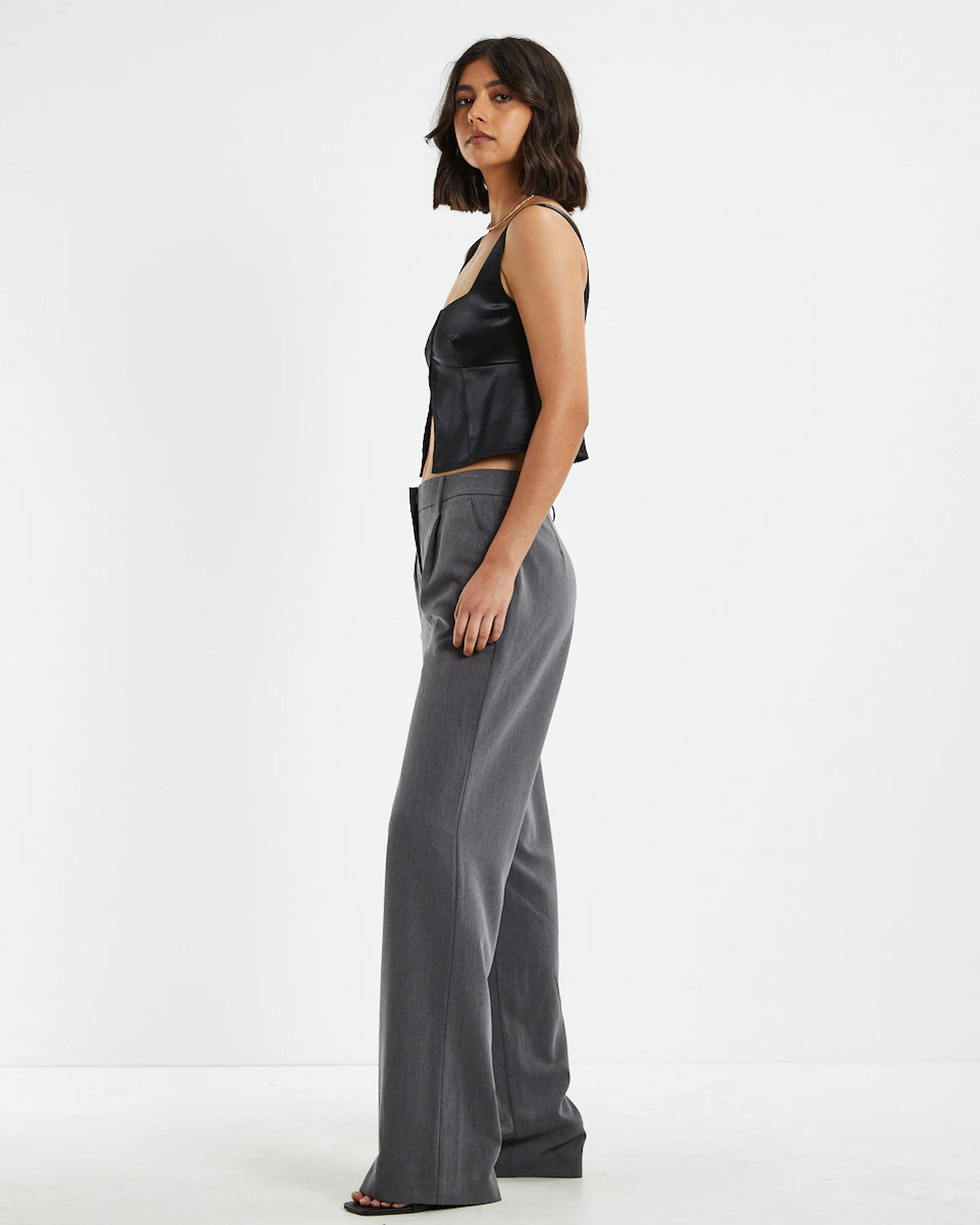 Stella Silky Corset Top Black - Image 4