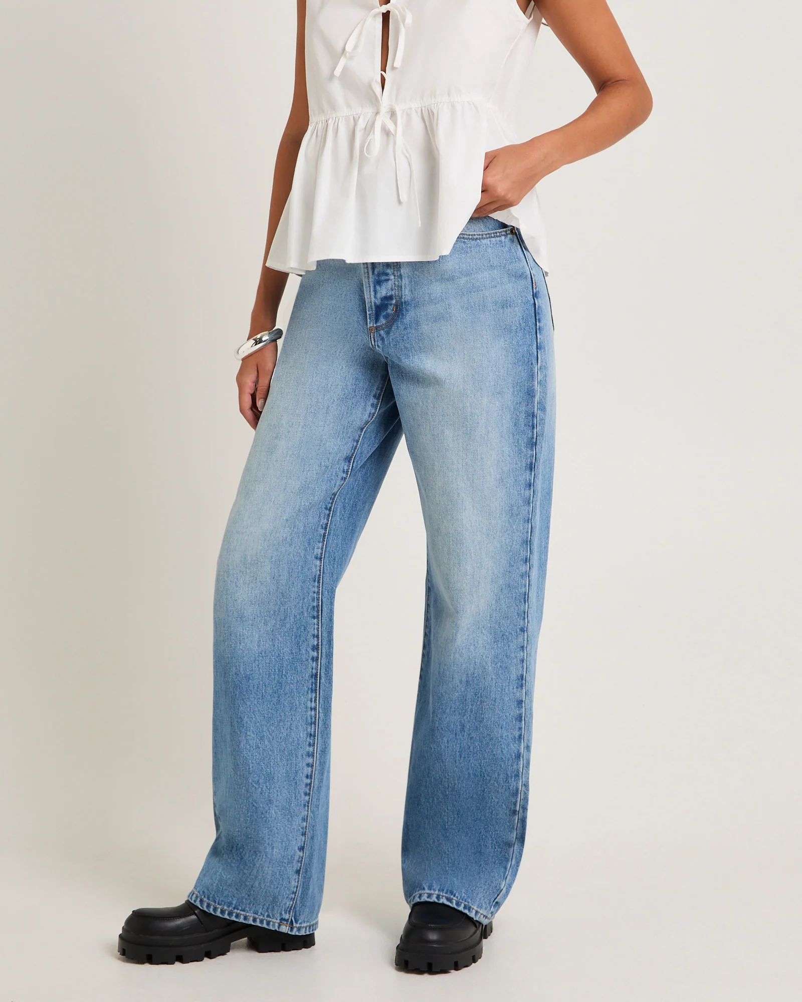 Stevie Relaxed Denim Jeans Brad Blue - Image 4