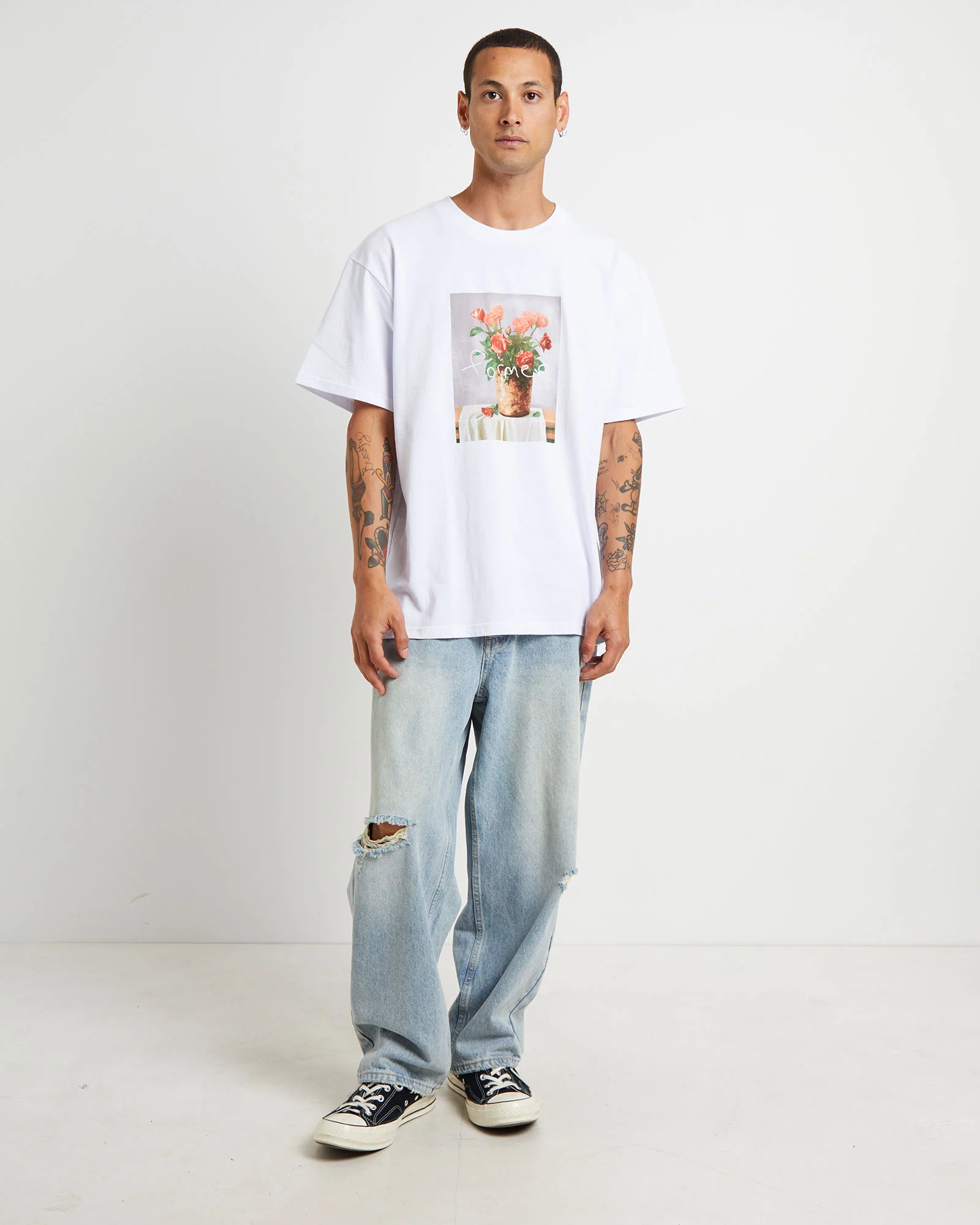 Still Life Short Sleeve T-Shirt in White - Image 3
