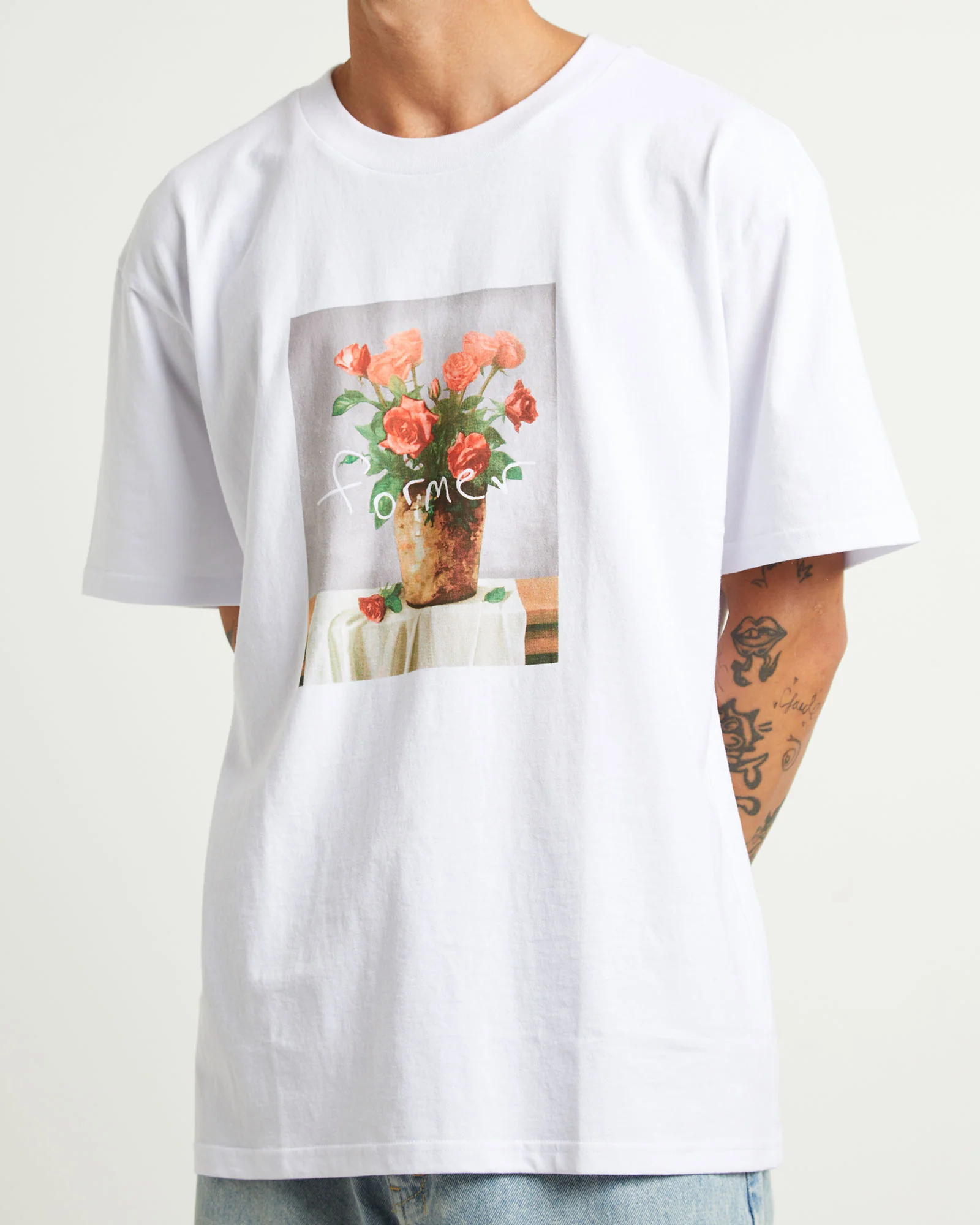 Still Life Short Sleeve T-Shirt in White - Image 5