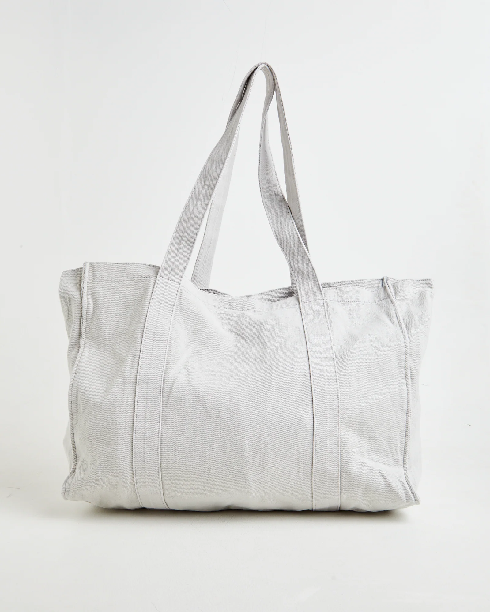 Stonewashed Tote Bag in Grey - Image 2