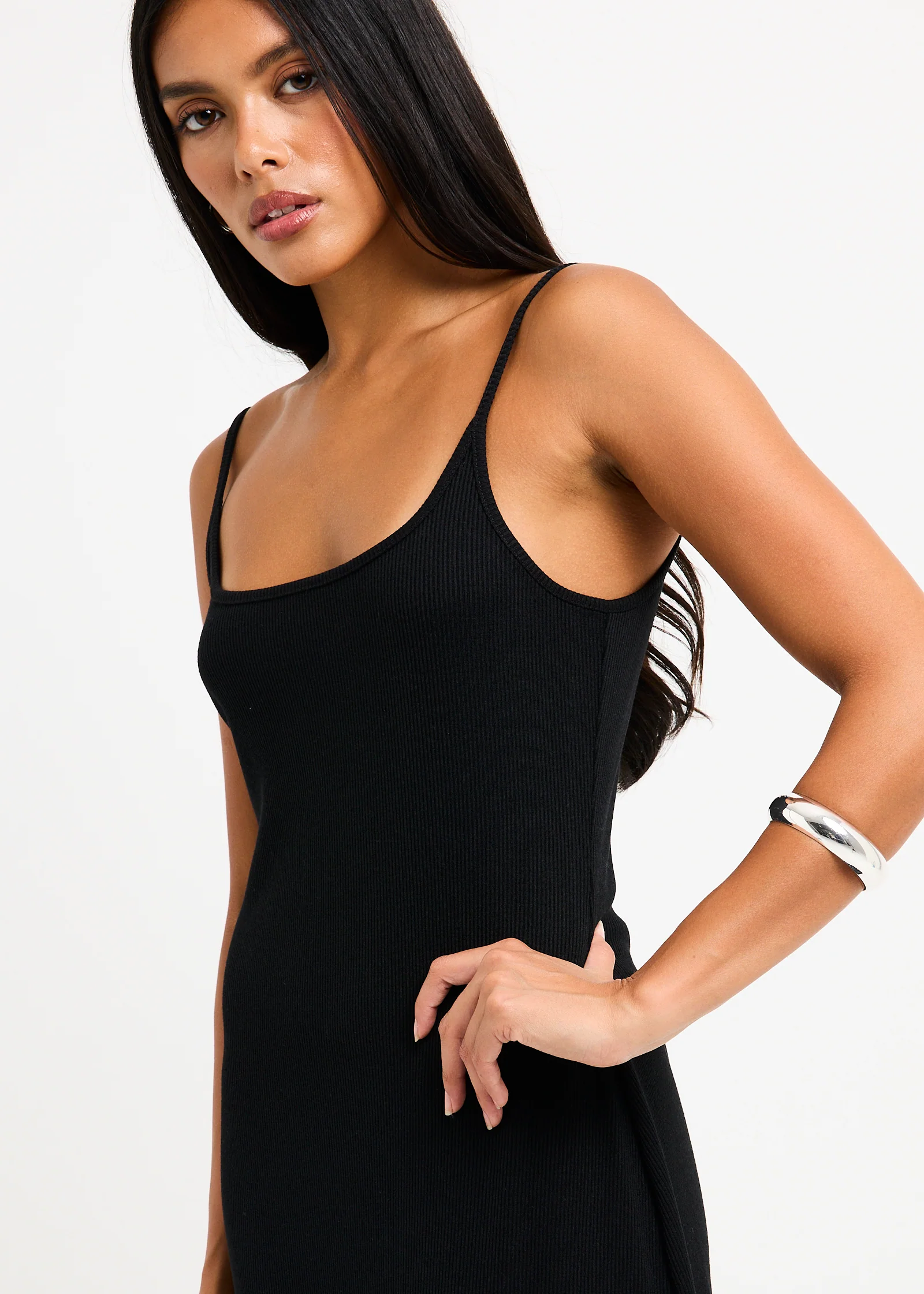 Straight Neck Maxi Dress - Image 5