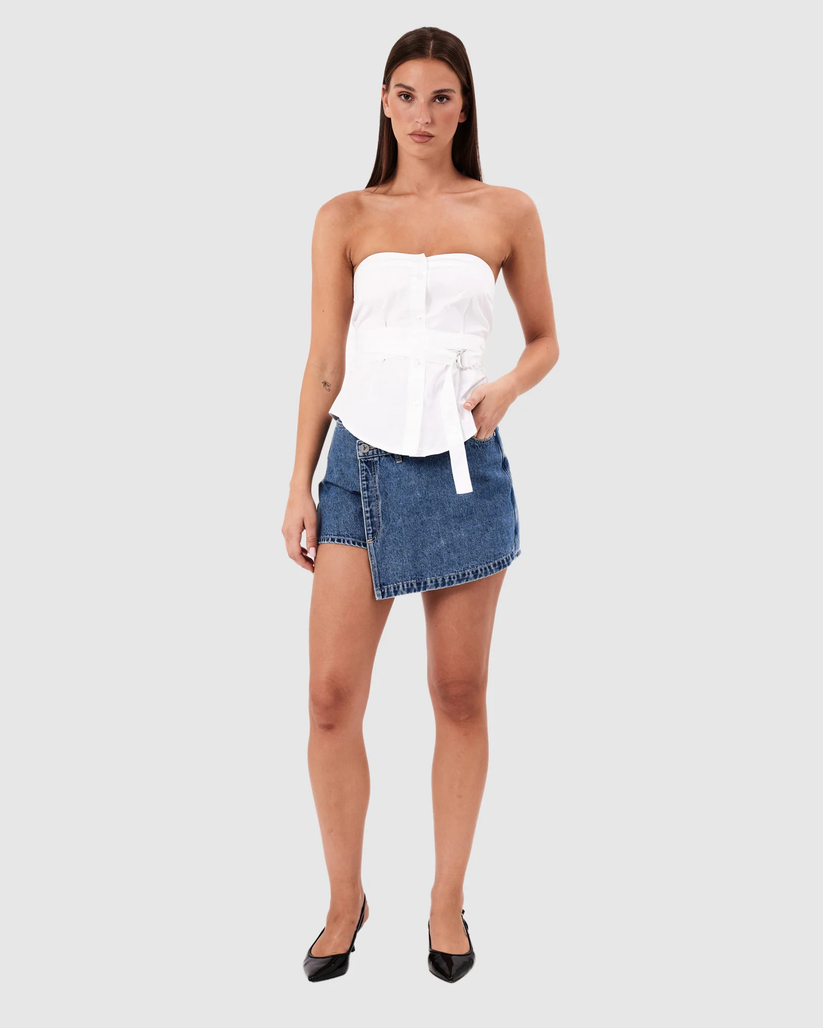 Strap Bustier Shirt - Image 2