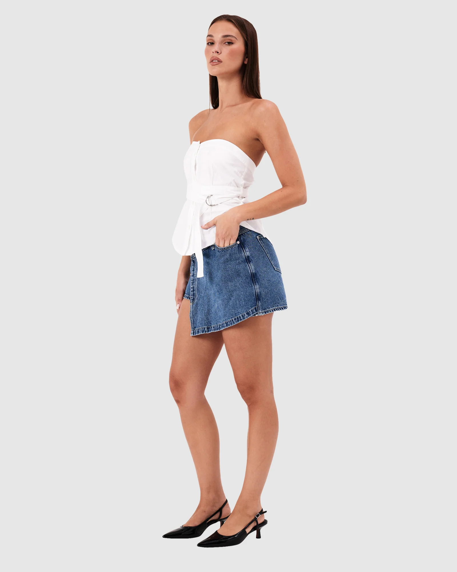Strap Bustier Shirt - Image 3