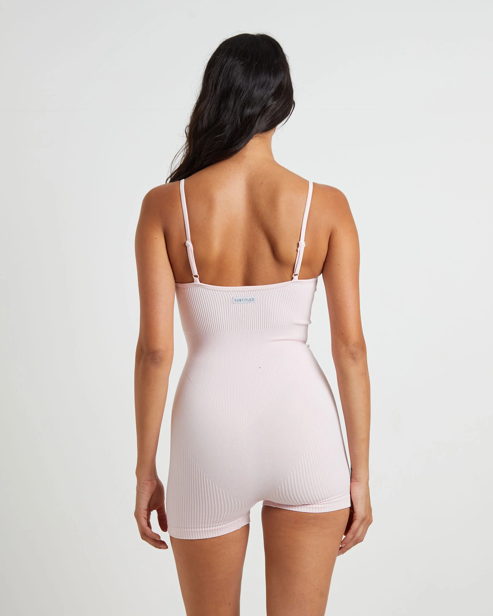 Strappy Unitard in Ballet Pink - Image 2