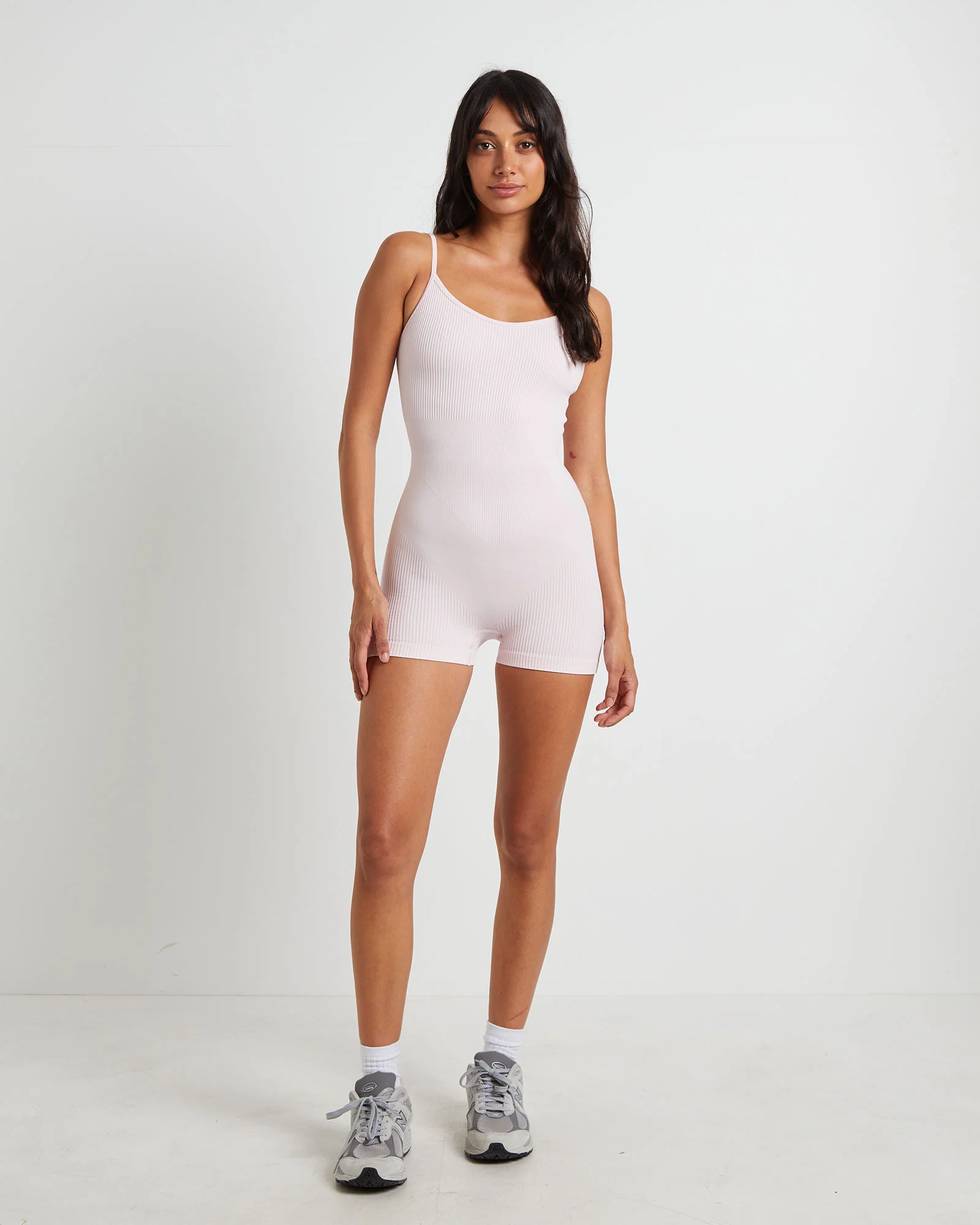 Strappy Unitard in Ballet Pink - Image 3