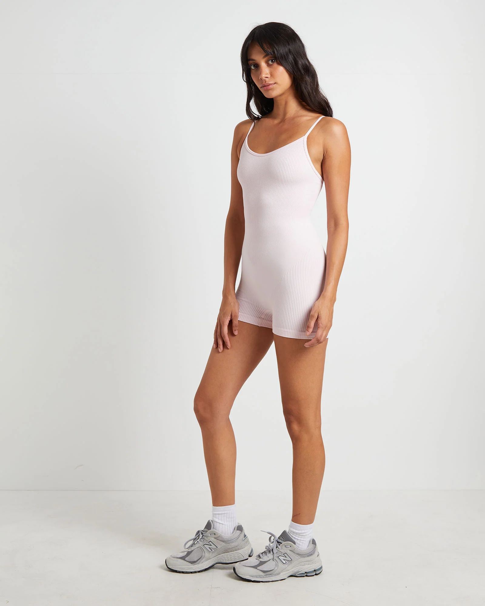 Strappy Unitard in Ballet Pink - Image 4