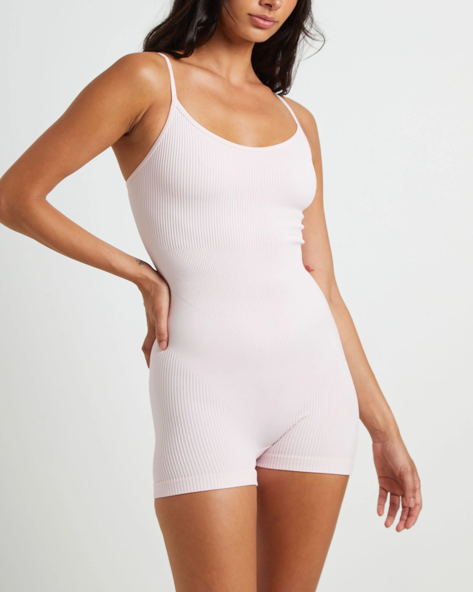 Strappy Unitard in Ballet Pink - Image 5