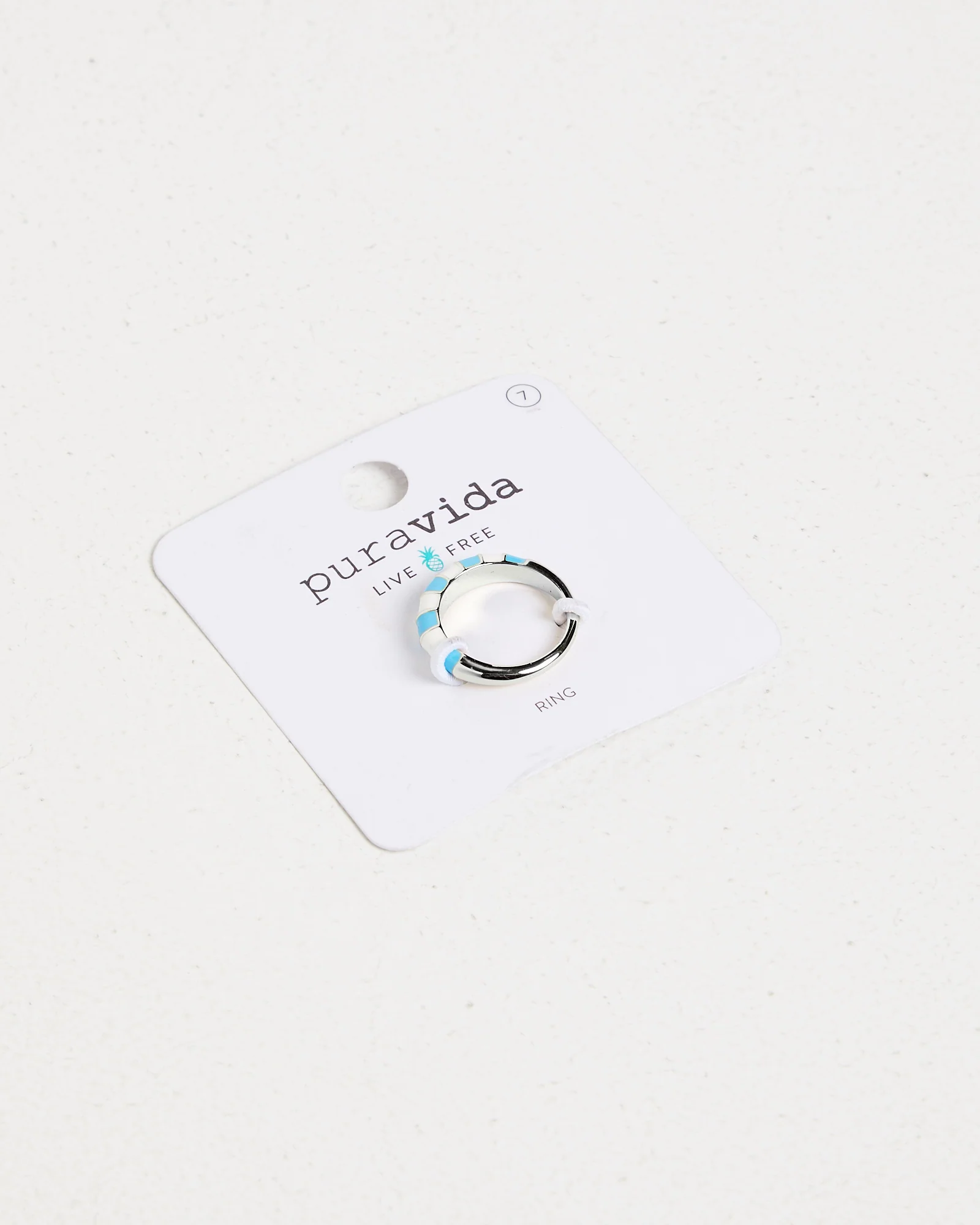 Striped Enamel Gold Ring - Image 4