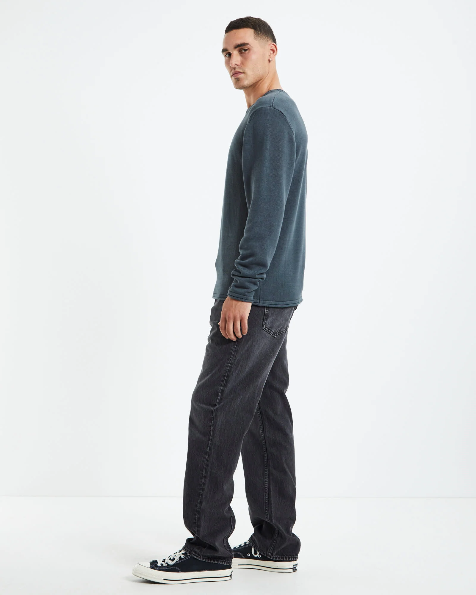 Strummer Lightweight Knit Dark Pine Green - Image 4