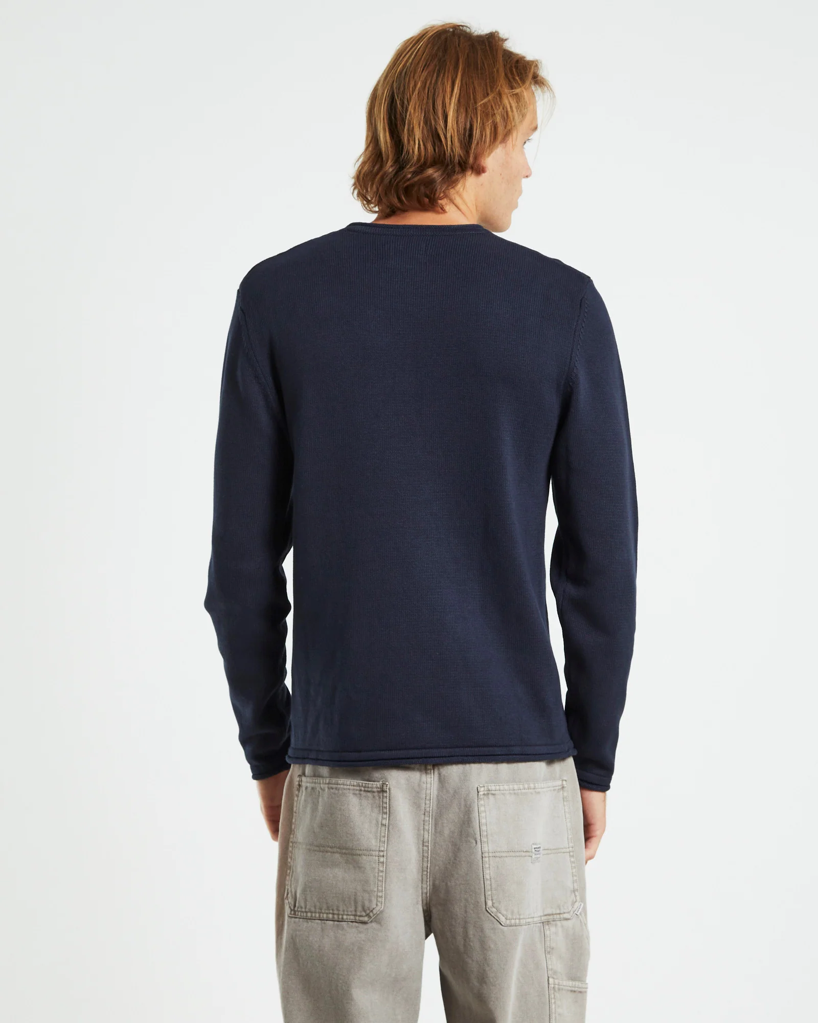 Strummer Lightweight Knit Jumper Dark Navy - Image 2