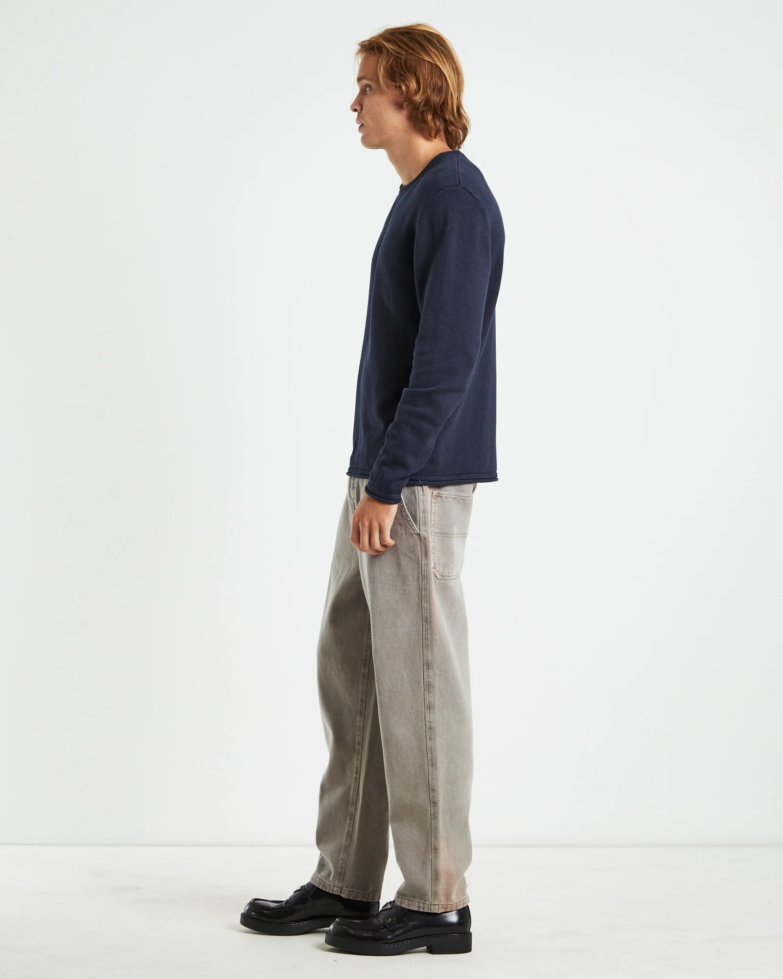 Strummer Lightweight Knit Jumper Dark Navy - Image 4