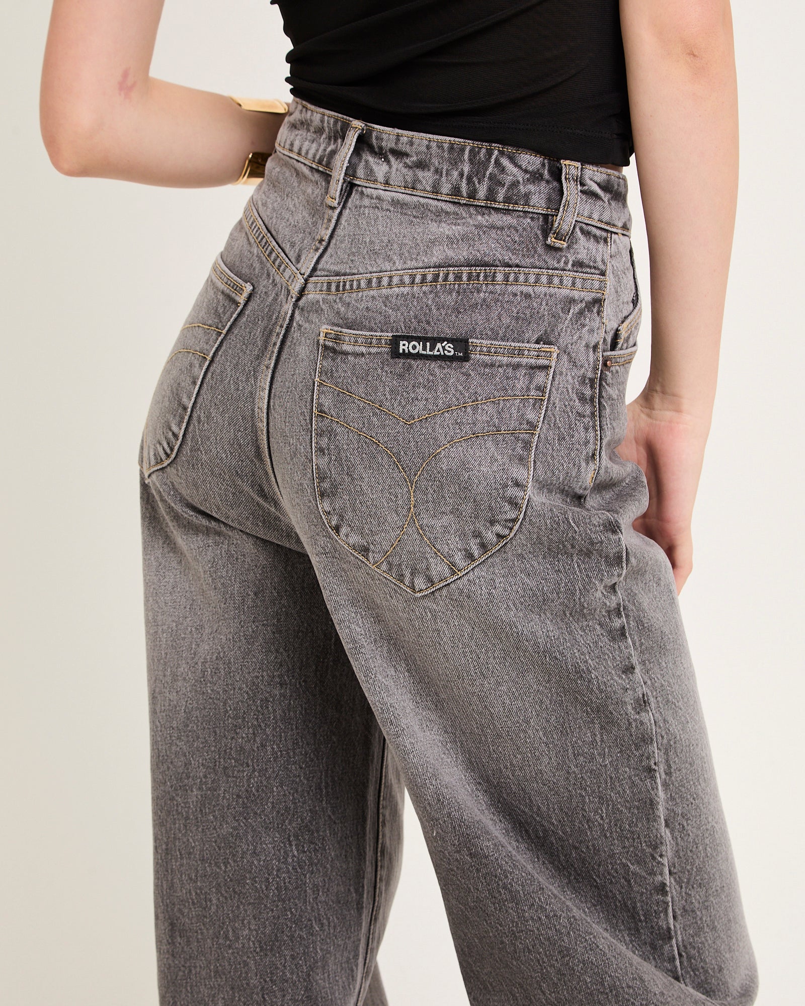 Studio Flare Denim Jeans Black Stone - Image 5