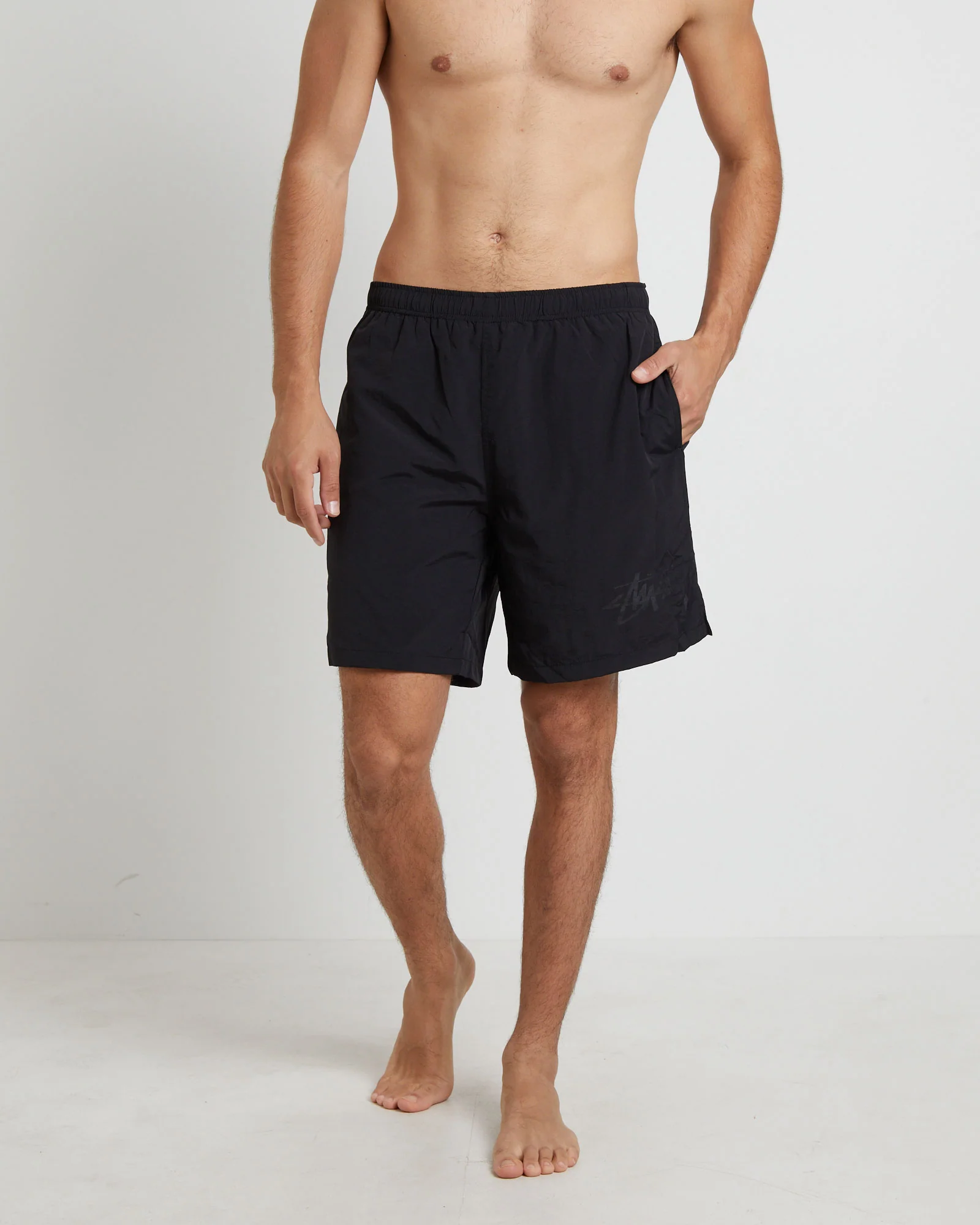 Stussy Big Stock Nylon Short in Black - Image 2