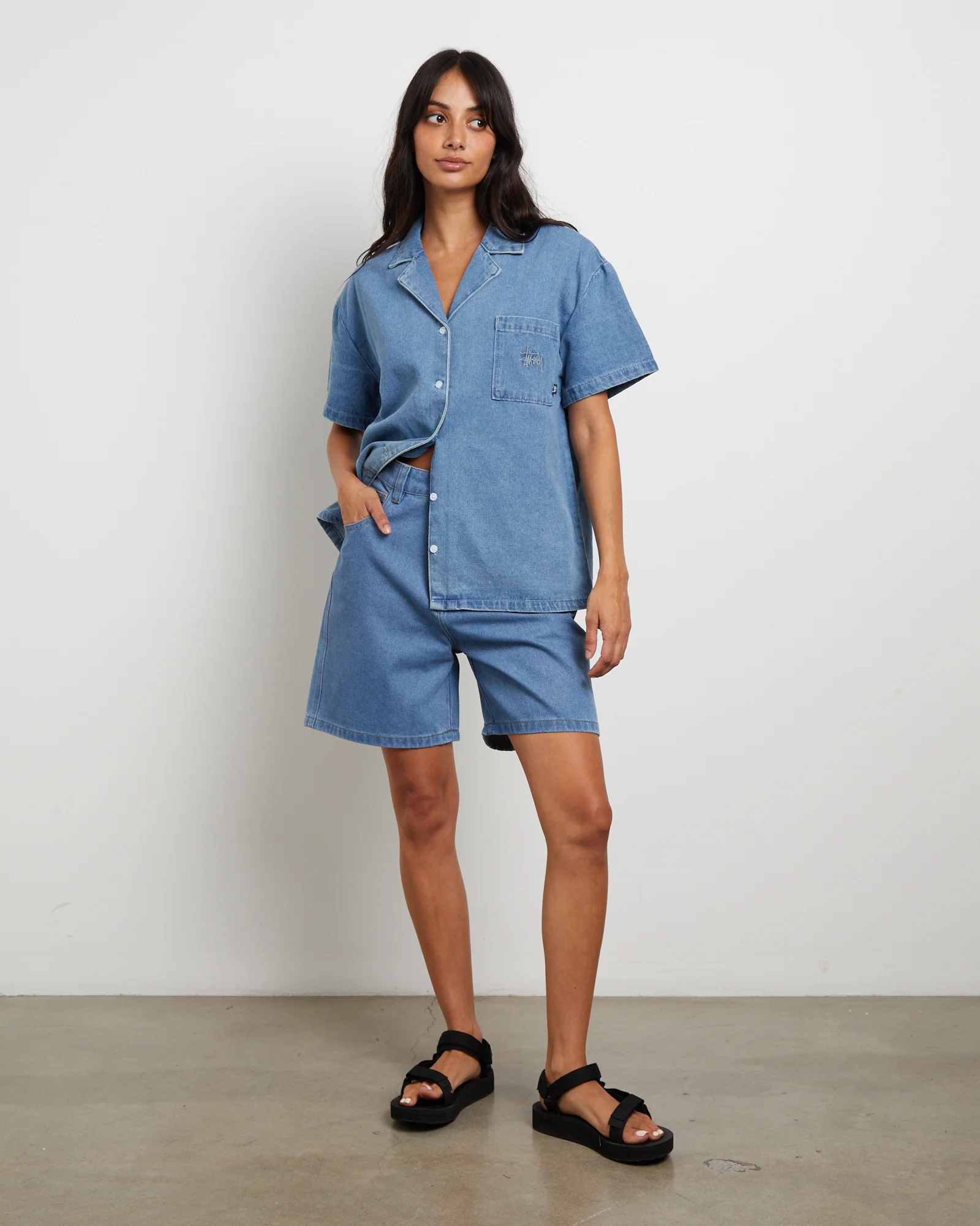 Stussy Denim Shorts in Mid - Image 3